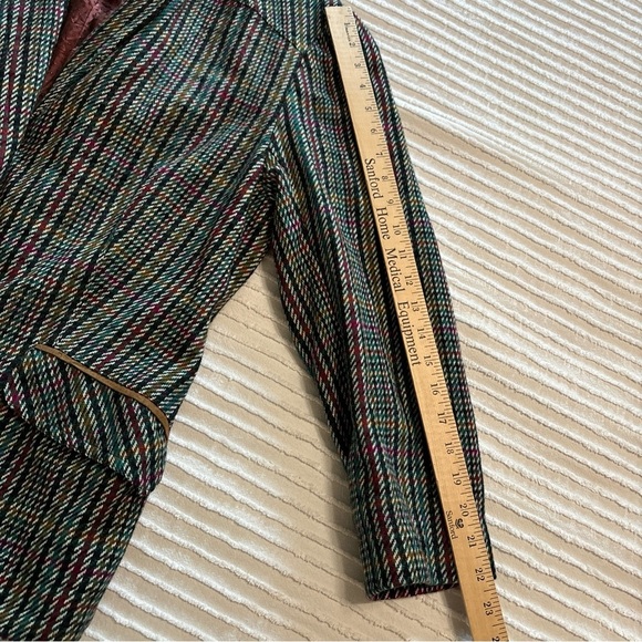 Hienzelaumn Blazer/Jacket Wool Tweed  Multicoloured US Sz10 Elbow patches VTG - Picture 8 of 14
